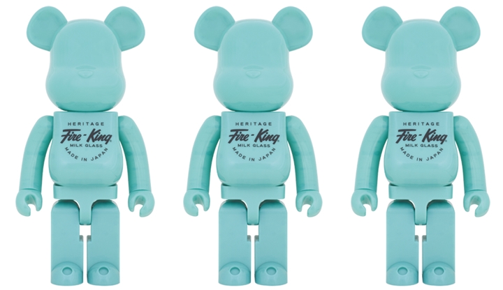 ベアブリック (BE@RBRICK) × ファイヤーキング (Fire-King)のコラボ、なんと大きさ約700mm の1000%（JADE-ITE）！