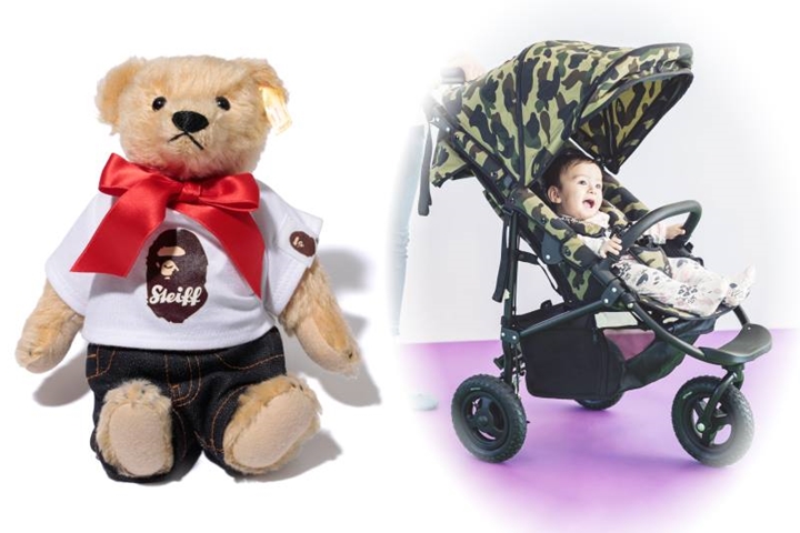 エイプ (A BATHING APE) × 伊勢丹新宿店限定コラボ、シュタイフ (steiff)とエアバギー (AirBuggy)が発売！