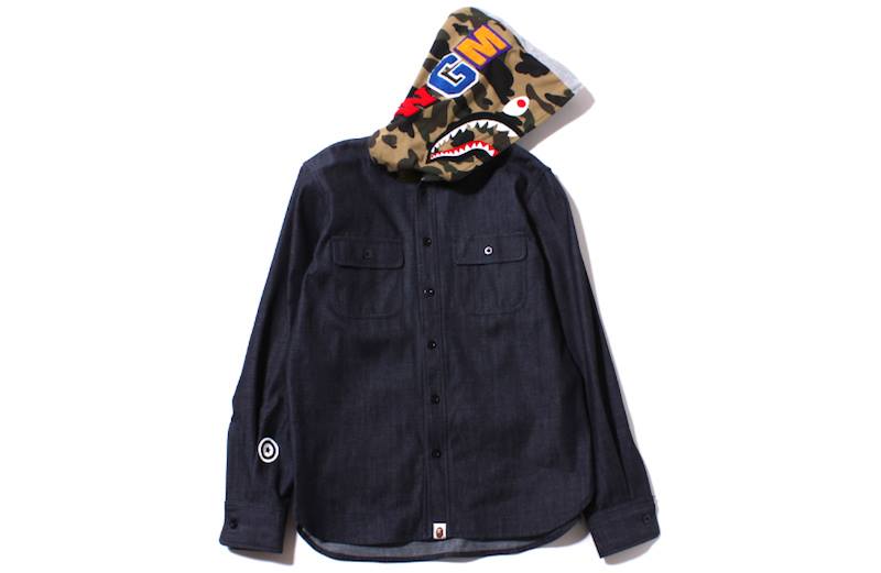 4/11～エイプ (A BATHING APE)から「SHARK SHIRT HOODIE」&「2009 TYPE-06 SELVEDGE DENIM PANTS」が発売！