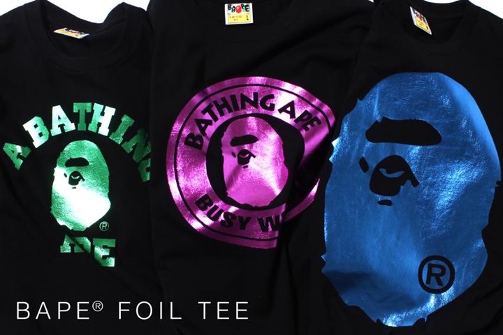 6/6発売！エイプ (A BATHING APE)から、箔プリントTEE & バケットハット & レディース タンクトップ等発売！