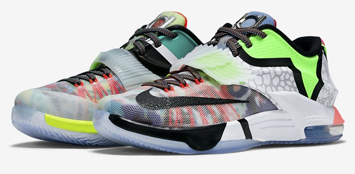 激戦覚悟!?過去リリースの素材を一足に！ナイキ KD7 SE ホワット ザ (NIKE KD VII "WHAT THE") [801778-944]