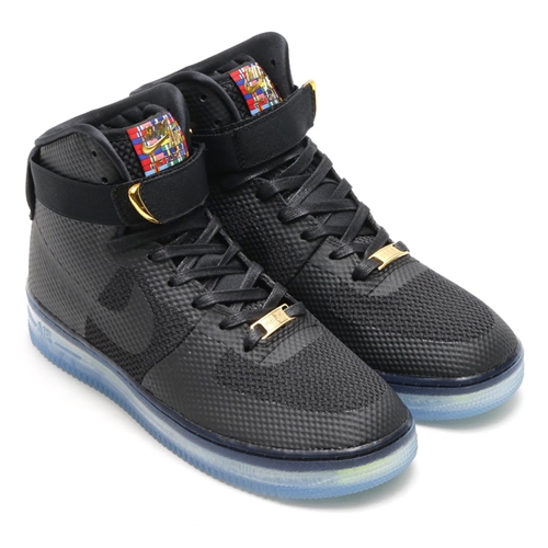 ナイキ エア フォース 1 コンフォート ラックス ブラック/メタリックゴールド (NIKE AIR FORCE 1 CMFT LUX QS BLACK/METALLIC GOLD) [748280-001]