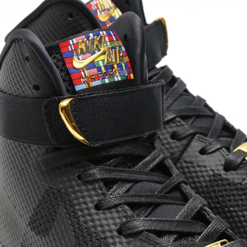 ナイキ エア フォース 1 コンフォート ラックス ブラック/メタリックゴールド (NIKE AIR FORCE 1 CMFT LUX QS BLACK/METALLIC GOLD) [748280-001]