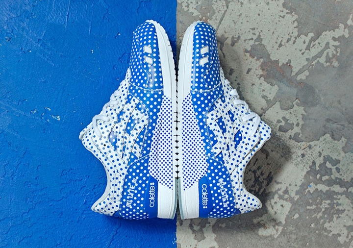 海外6/27発売！爽やかな白青ドットのコレット × アシックス ゲルライト 3 (colette ASICS GEL LYTE III)