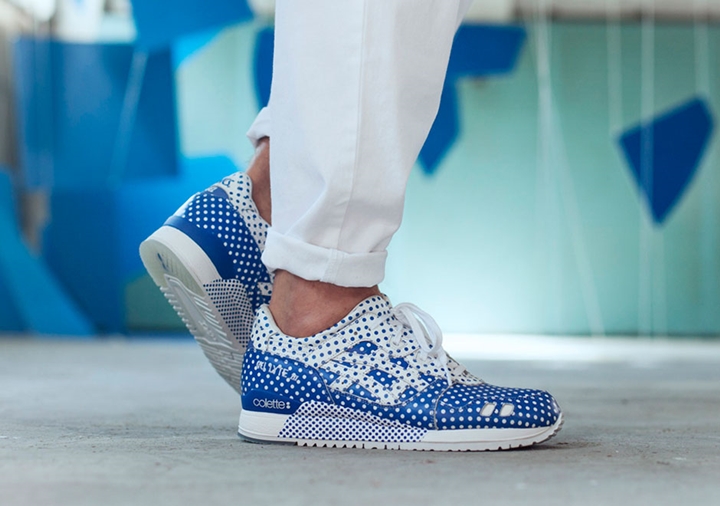 海外6/27発売！爽やかな白青ドットのコレット × アシックス ゲルライト 3 (colette ASICS GEL LYTE III)