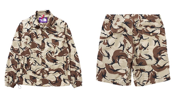 ノースフェイス パープルレーベルから新作「Camouflage Print」のジャケットやTEE、ショーツが発売！ (THE NORTH FACE PURPLE LABEL)