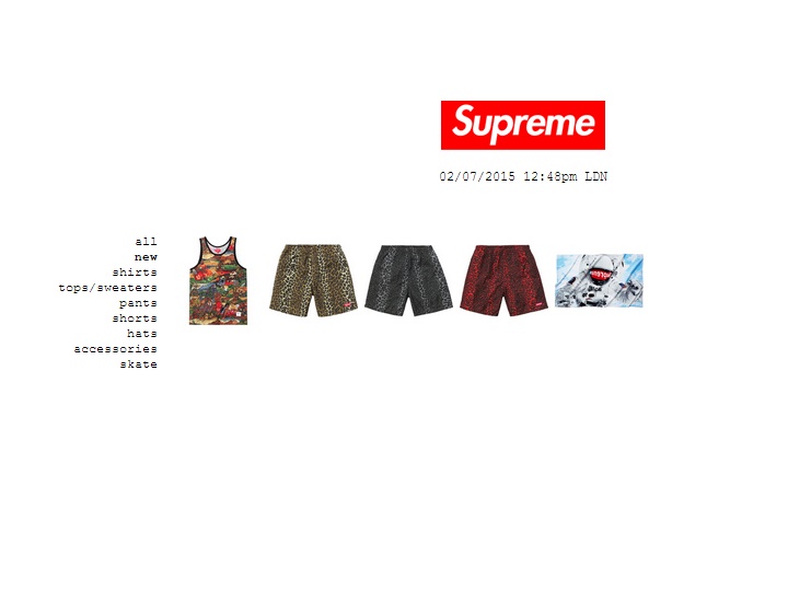 7/4発売！シュプリーム (SUPREME) 2015 SS レギュラーアイテム一覧！