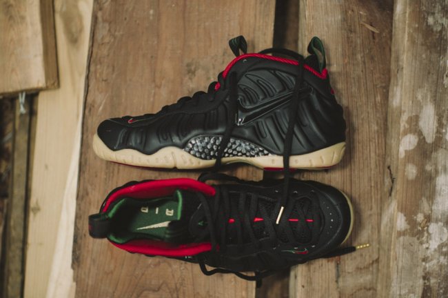 nike air foamposite pro gucci black