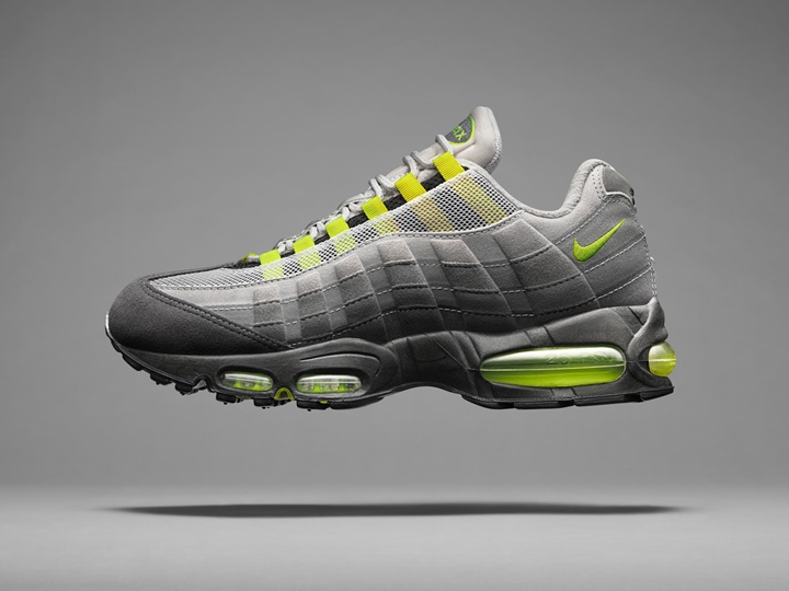 nike air max95 yellow gradetion neon