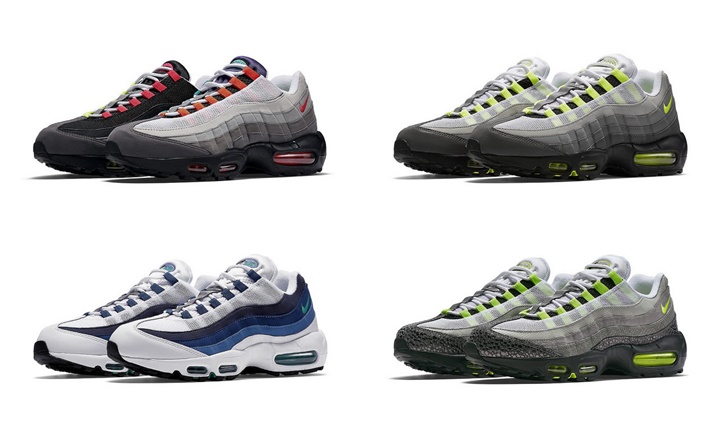 【販売店まとめ】怒涛のAIR MAX 95 ラッシュ！GREEDY/REFLECTIVE/SAFARI/ブルーグラデ (NIKE ナイキ エア マックス 95) [554970-131] [759986-070] [759986-071] [810374-078]