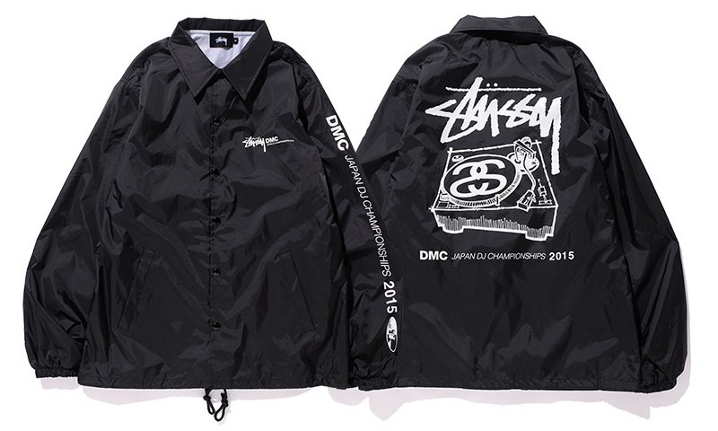 ステューシー (STUSSY) × DMC JAPANとのコラボアイテム「DMC JAPAN DJ CHAMPIONSHIPS 2015 TEE & Coach Jacket」が登場！