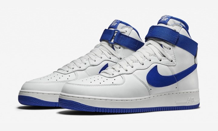 海外展開！ナイキ エア フォース 1 ハイ レトロ サミットホワイト/ロイヤル ブルー (NIKE AIR FORCE 1 HI RETRO QS “SUMMIT WHITE/ROYAL BLUE”) [743546-103]