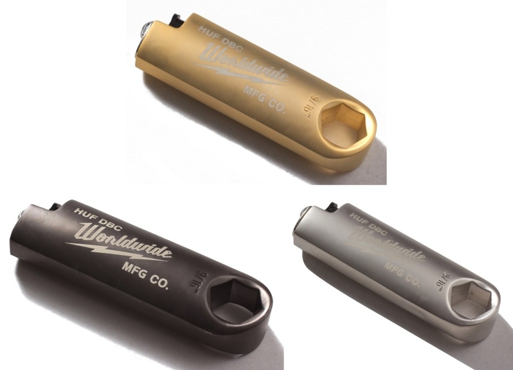 スケボーのナットソケットレンチを搭載したライターケース「HUF × 7STARS DESIGN/BOLDLINE KINGPIN WRENCH LIGHTER」が発売！(ハフ セブンスターズデザイン ボルドライン)