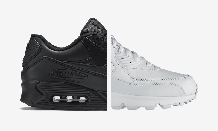 レザー トリプルブラック/ホワイトのナイキ エア マックス 90が海外NIKEで発売！ (NIKE AIR MAX 90 Leather WHITE/BLACK) [302519-001] [302519-113]