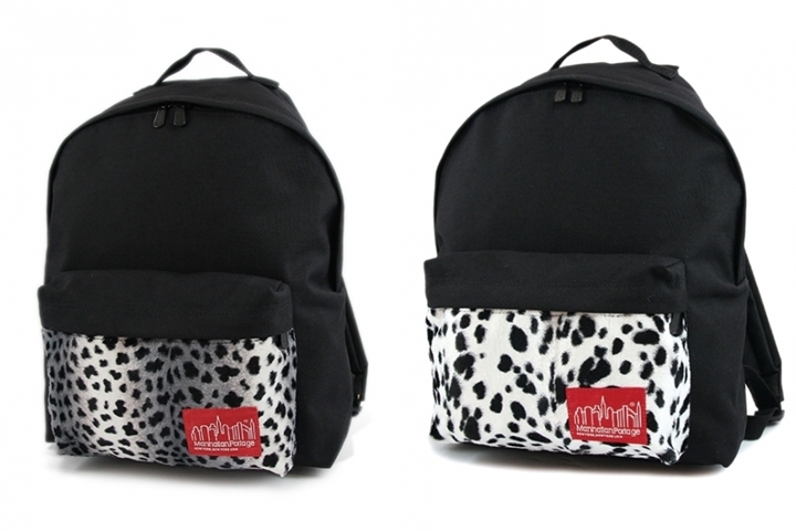 雪ヒョウとダルメシアンのフェイクファーを使用したマンハッタンポーテージ (Manhattan Portage)「Fake Fur Fabric Big Apple Backpack」が9/12から発売！