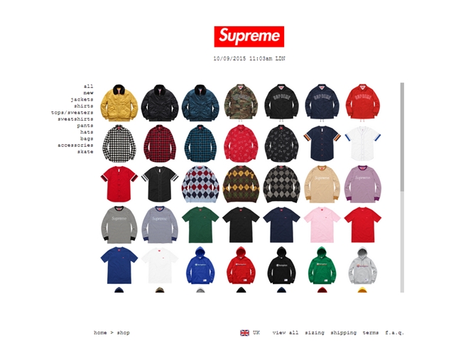 9/12発売！シュプリーム (SUPREME) 2015 F/W レギュラーアイテム一覧！