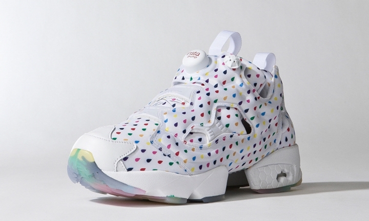 雨粒が滴った様なパターン！リーボック インスタ ポンプ フューリー ホワイト/レインボー (REEBOK INSTA PUMP FURY WHITE/RAINBOW) [V68678]