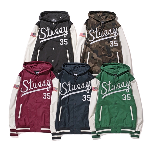 ステューシー (STUSSY)から2015 FALL COLLECTION「Squad Varsity III Jacket/Quick Windbreaker/Fade Stock Rim Hoodie/SS Link FA15 New Era Cap」が発売！