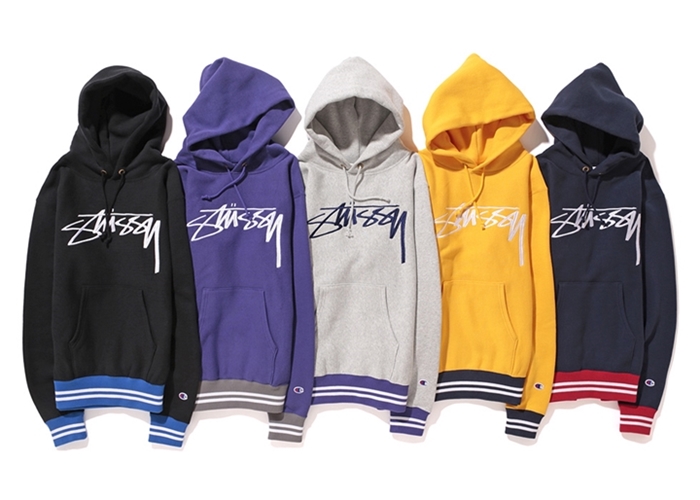 STUSSY × CHAMPIONコラボ最新作！「コーチジャケット」「プルオーバーフーディ」「スウェットパンツ」が発売！(ステューシー チャンピオン)