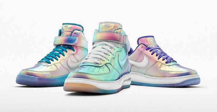 iridescent nike high tops