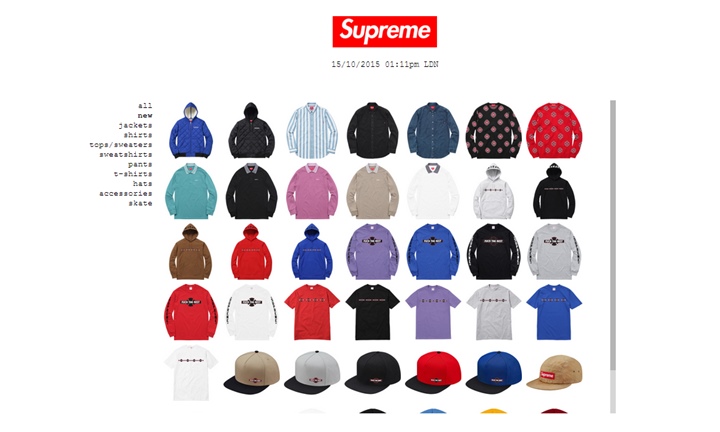 10/17発売！シュプリーム (SUPREME) 2015 F/W レギュラーアイテム一覧！