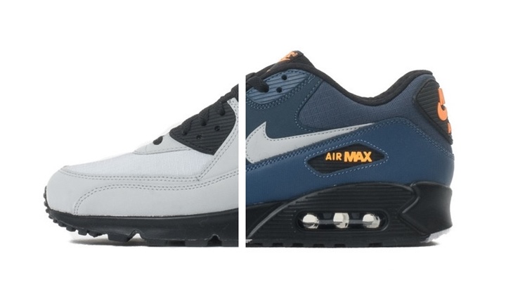 海外展開！ナイキ エア マックス 90 エッセンシャル ウルフグレー/スクアドラン (NIKE AIR MAX 90 ESSENTIAL Wolf Grey/Squadron Blue) [537384-049,413]