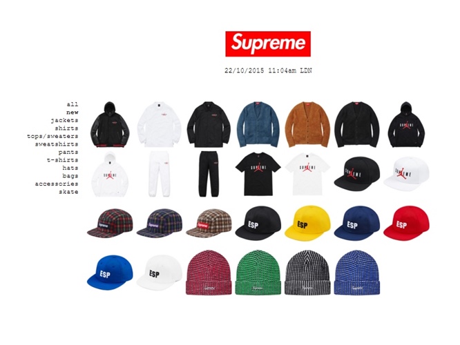 10/24発売！シュプリーム (SUPREME) 2015 F/W レギュラーアイテム一覧！