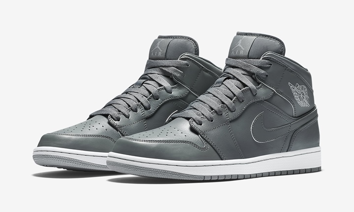 海外展開！ナイキ エア ジョーダン 1 ミッド グレー (NIKE AIR JORDAN 1 MID Grey) [554724-031]