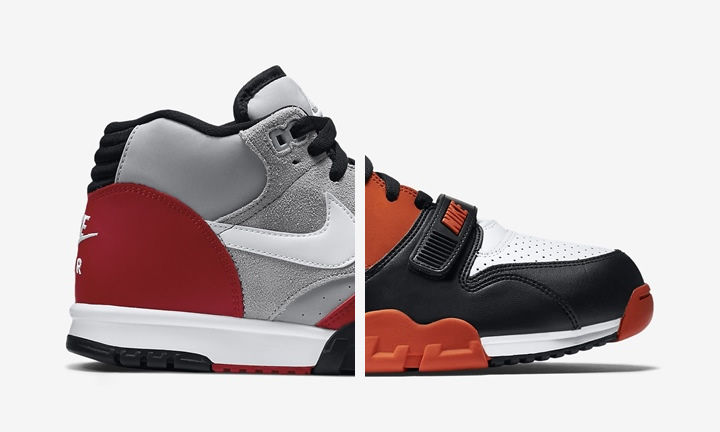 海外展開中！ナイキ エア トレーナー 1 ミッド ウルフグレー/チームオレンジ (NIKE AIR TRAINER 1 MID Wolf Grey/Team Orange) [317554-006,800]