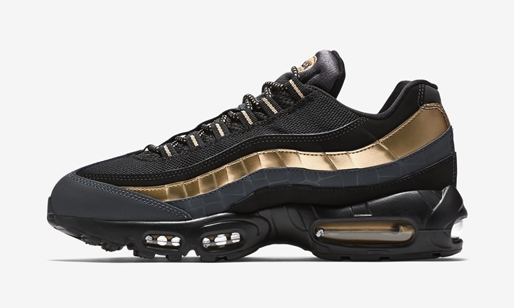 【国内 9/13 発売】メタリックゴールド × ブラックのナイキ エア マックス 95 プレミアム (NIKE AIR MAX 95 PREMIUM METALLIC GOLD BLACK) [538416-007]