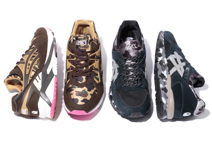 11/7発売！A BATHING APE × ASICS Tiger GEL-KAYANO TRAINER & GEL-LYTE V (エイプ アシックス タイガー ゲルカヤノ レイナー ゲルライト 5)