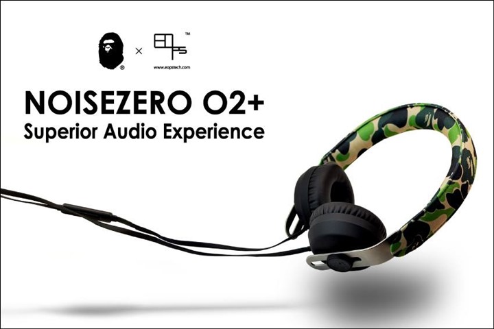 NYC生まれのハイエンドデジタルガジェットメーカー「EOps」とA BATHING APEがコラボ！「NOISEZERO O2+ HEADPHONE」が12/12発売！ (エイプ ヘッドフォン)