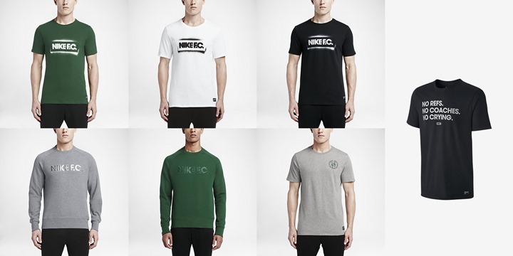 ナイキ F.C.からロゴステンシルTEE、シティ クルー、スコーピオンTEE、NO REFS TEEが発売！ (NIKE)