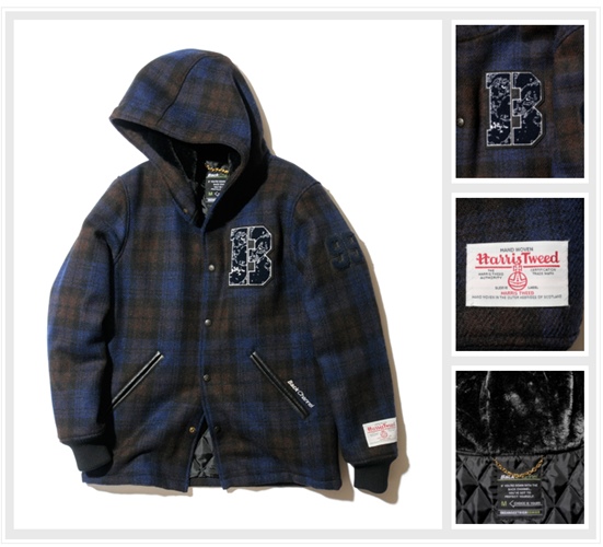 BackChannel × HARRIS TWEED 「HOODED STADIUM JACKET」が発売中！ (バックチャンネル ハリスツイード)