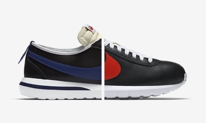 ナイキ ローシ コルテッツ NM レザー ブラック/ディープロイヤルブルー/セーフティオレンジ (NIKE ROSHE CORTEZ NM LEATHER) [826332-004,008]