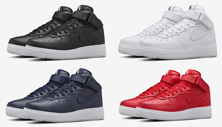 1/9発売予定か！？ナイキラボ エアフォース 1 ミッド ブラック ホワイト オブシディアン ジムレッド (NIKELAB AIR FORCE 1 MID Black/White/Obsidian/Gym Red)