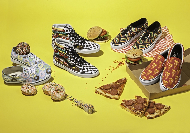 VANSからあまりにも美味しそうなピザ、ハンバーガー、マカロン、ドーナッツをイメージしたスニーカー！ (VANS)