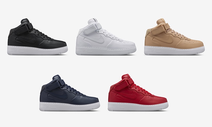 【続報】1/9発売予定！ナイキラボ エアフォース 1 ミッド 5カラー (NIKELAB AIR FORCE 1 MID) [819677-001,100,200,400,600]