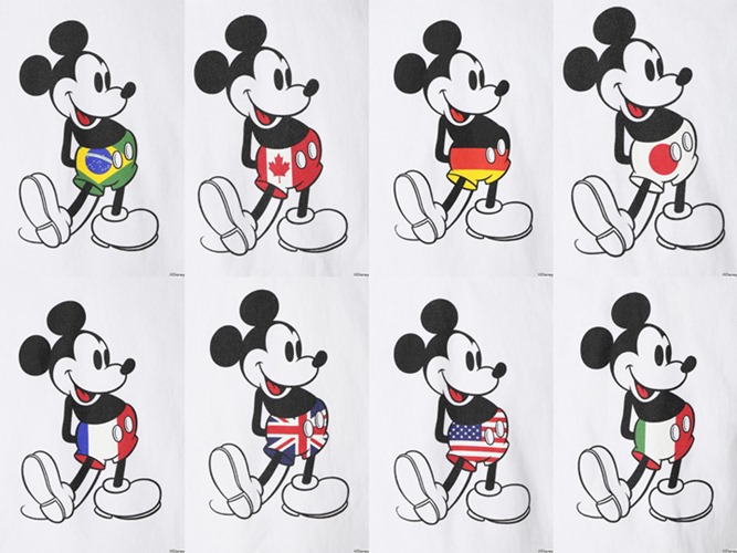 EDIFICE別注！ミッキーのお腹に世界8各国旗がプリントされた「MICKEY WORLDP/Oパーカー」 (エディフス MICKEY MOUSE)