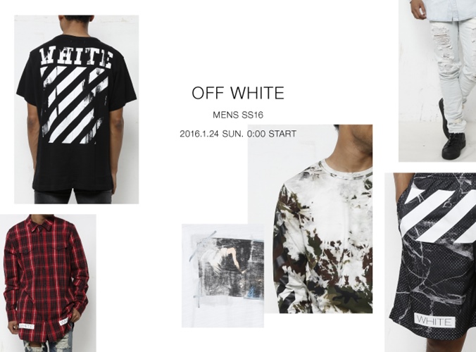 OFF-WHITE C/O VIRGIL ABLOH MENS 2016 S/S コレクションが1/23から発売！ (オフホワイト)