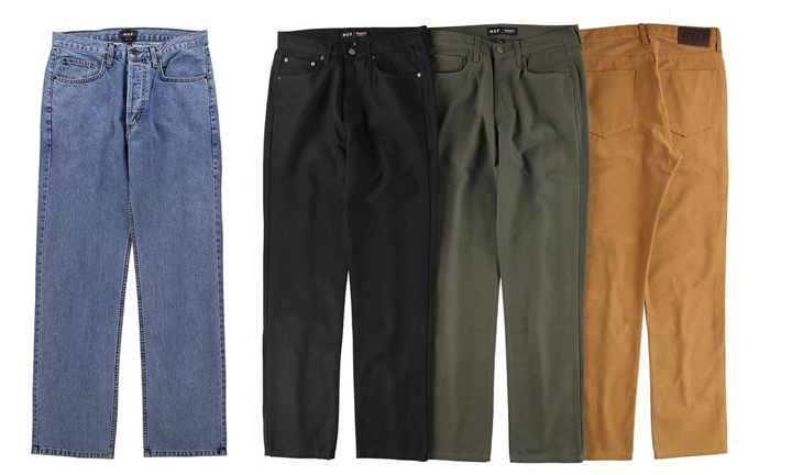 HUF オリジナルボトムス「5 POCKET CANVAS PANT / BAGGY FIT JEANS」が1/30から発売！ (ハフ)