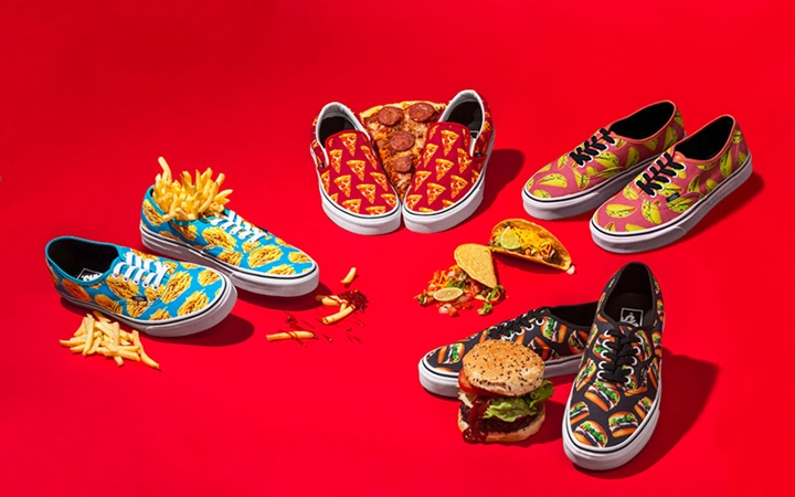 国内2/13発売！ヨダレが垂れそうな程美味しそうなピザ、ハンバーガー、マカロン、ドーナッツをイメージしたVANSのスニーカー「LATE NIGHT PACK」がリリース！ (バンズ)