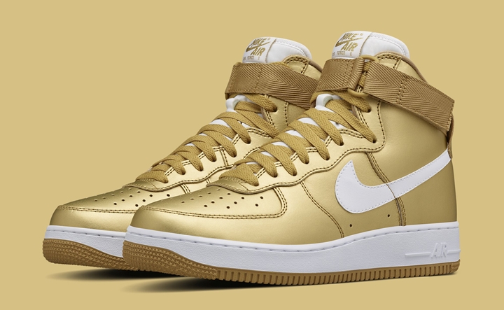 海外2/10発売予定！ナイキラボ エア フォース 1 ハイ "メタリックゴールド" (NIKELAB AIR FORCE 1 HIGH "Metallic Gold") [823297-700]