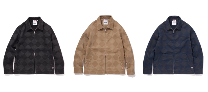 2/6 12時～発売！ダイヤ柄を樹脂プリント加工したX-large × Dickies WORK JACKET (エクストララージ ディッキーズ)