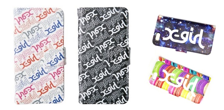 X-girlからiPhone6用のケース「LOGO FLIP CASE」「LOGO PATTERN FLIP CASE」の2モデルが発売！ (エックスガール)