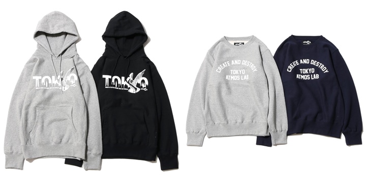 2/6発売！ATMOSLABから「TOKYO GULL Hoodie」「C&D Crew-Neck Sweat」が登場！ (アトモスラボ)