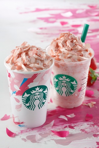 スタバからSAKURAシリーズ「さくら ブロッサム ストロベリー ラテ/フラペチーノ」が2/15から新発売！ (STARBUCKS スターバックス)