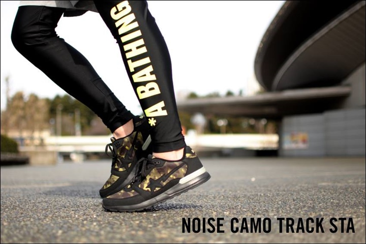 A BATHING APEから2016 SPRING/SUMMERシーズンの新柄「NOISE CAMO」を使用した「NOISE CAMO TRACK STA」が2/20発売！(エイプ)