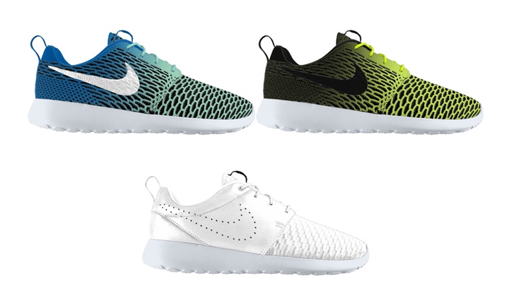 マルチカラーのニットが選択可能なNIKE iD ROSHE FLYKNIT (ナイキ ローシ フライニット)