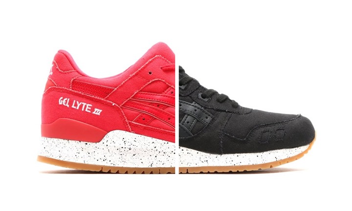 asics gel lyte iii black classic red